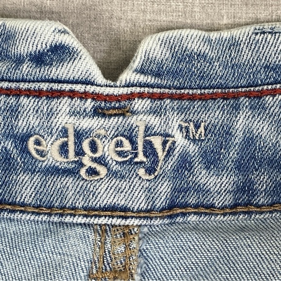 Edgely Mid-rise Super Skinny Jeans Womens 12R Distressed Button Fly Light Wash - Picture 8 of 14